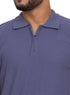 Castle Design 01057Knit Polo Neck Zipper - T-Shirt - Khotwh